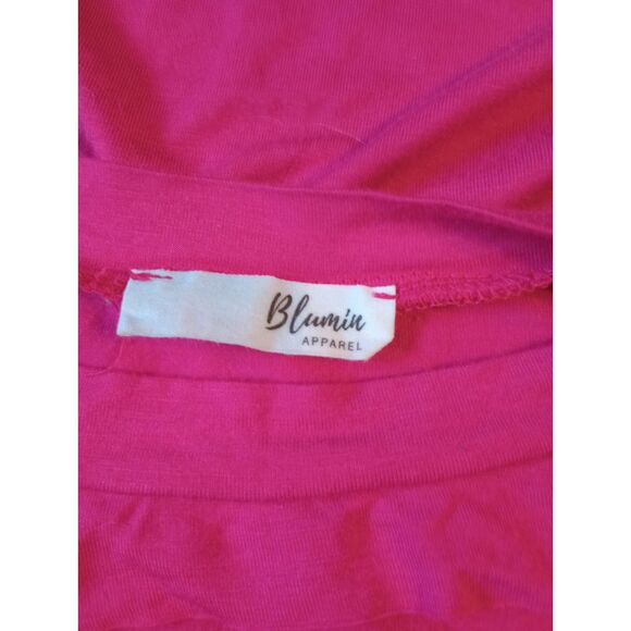 Blumin Apparel Women's Size Small Pink Cut Out T-Shirt - Picture 5 of 6